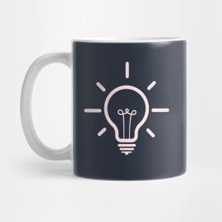 Minimal light bulb lit Mug